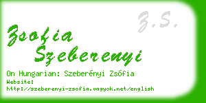 zsofia szeberenyi business card