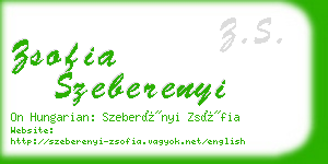 zsofia szeberenyi business card